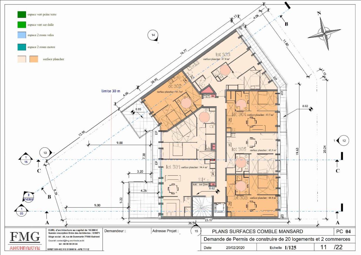 IMMEUBLE A SAINTES GENEVIEVES DES BOIS - Plan