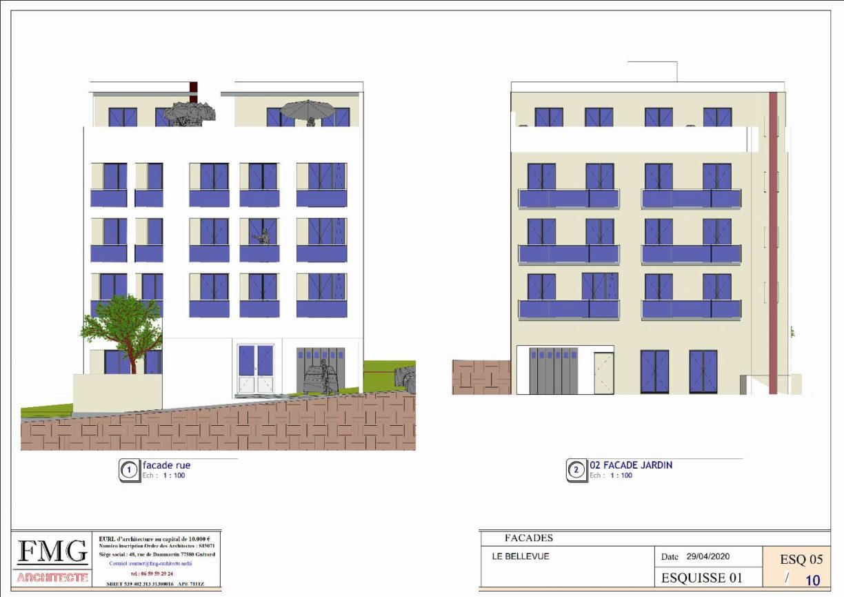 IMMEUBLE Arpajon - Plan façade